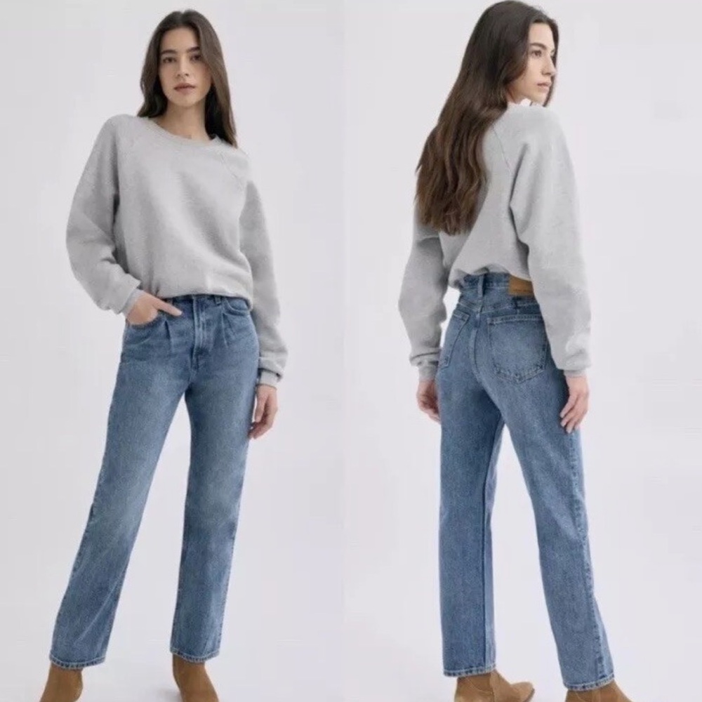 Denim Forum THE ANITA SUPER HIGH PLEATED LOOSE 28L